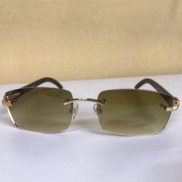Cartier 3524012 White Mix Black Buffalo Eyeglasses In Gold