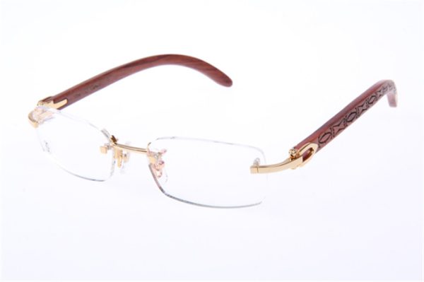 Cartier 3524013 Wood Eyeglasses In Gold