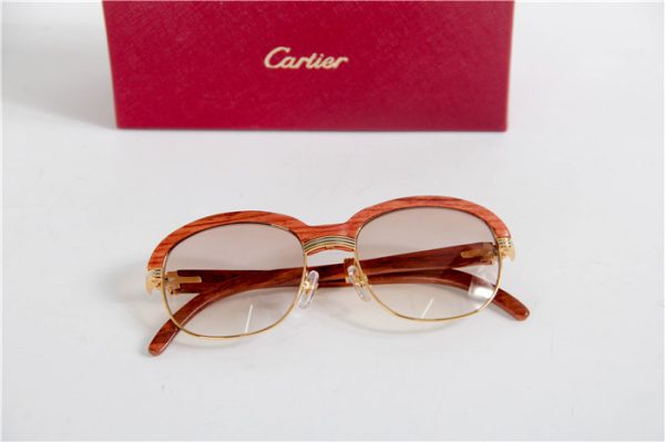 Cartier 1116679 Sunglasses In Gold Brown Gradient - Image 7
