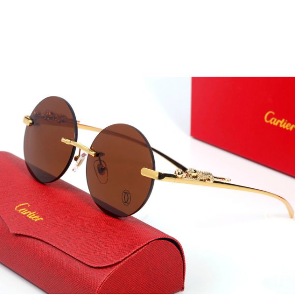 Cartier Round Rimless Sunglasses