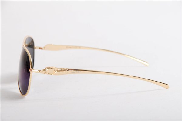Cartier Metal Smooth Finish Mirror Lenses Sunglasses - Image 4