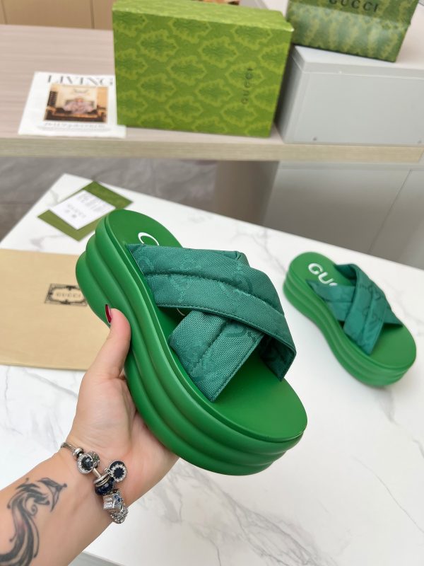 Gucci’s latest GG platform slippers are a leg puller green - Image 6