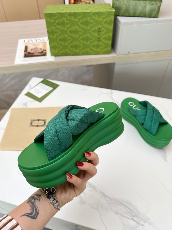 Gucci’s latest GG platform slippers are a leg puller green - Image 7