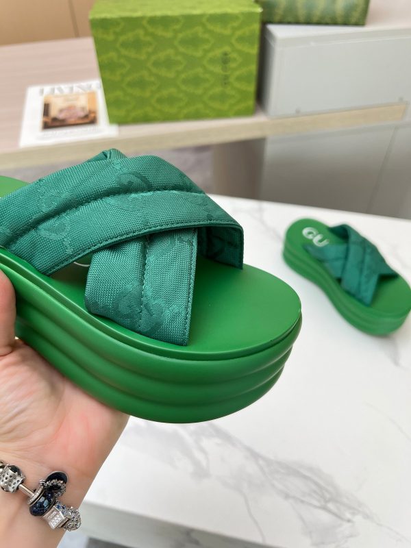 Gucci’s latest GG platform slippers are a leg puller green - Image 8