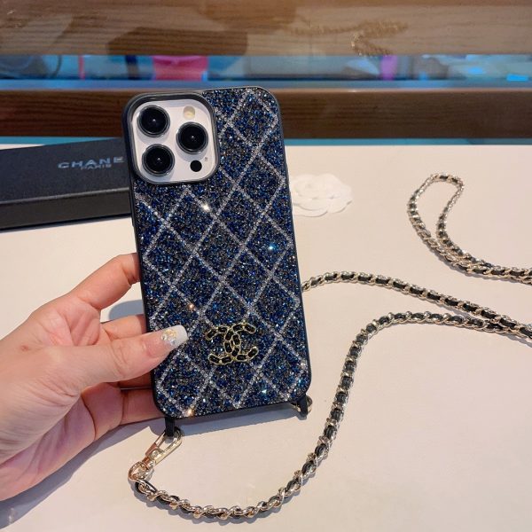 Chanel rhombus diamond case bingbing mobile phone case chain crossbody mobile phone case