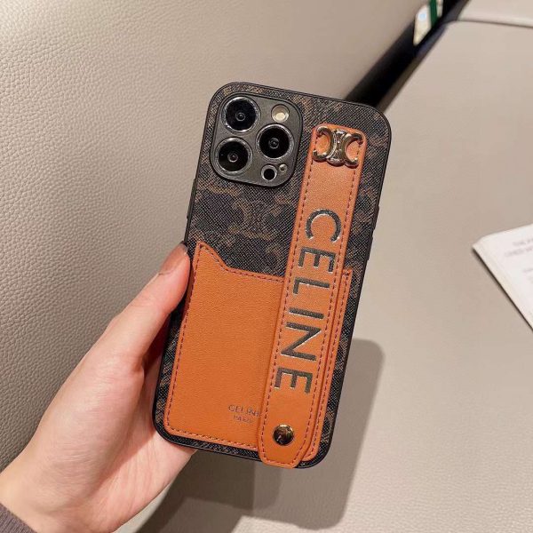 CELINE button wristband card holder mobile phone case