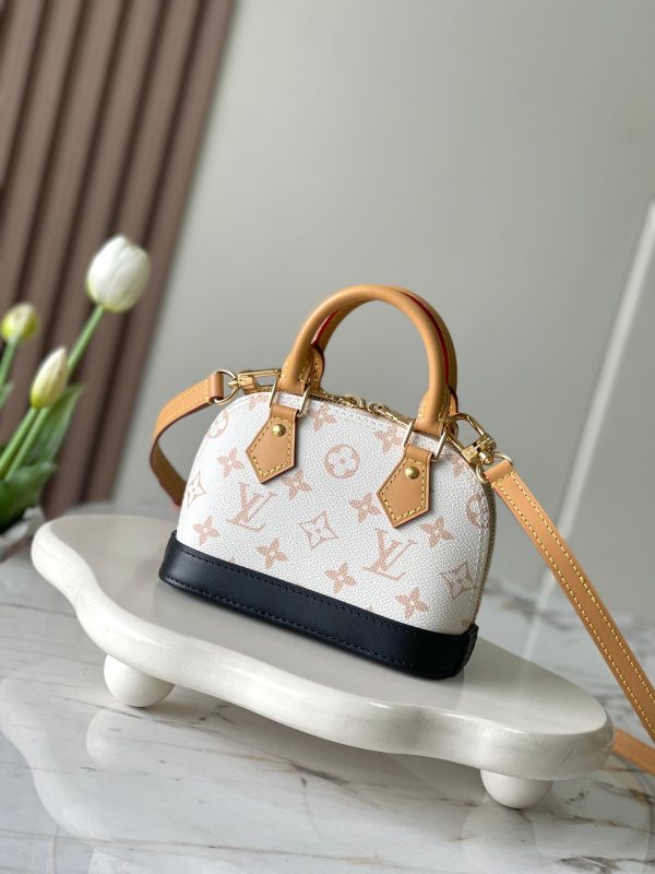 (Version) NANO ALMA handbag m46895 82717 white flowerThis Nano Alma