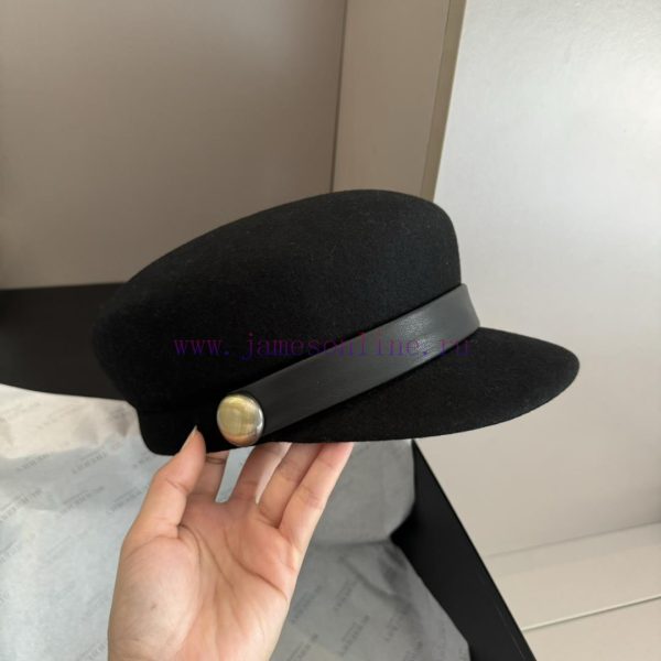 GucciGucci2024 Autumn/Winter New Wool Military Hat, 100% Wool ? Fabric head circumference 57w21et5qn - Image 3
