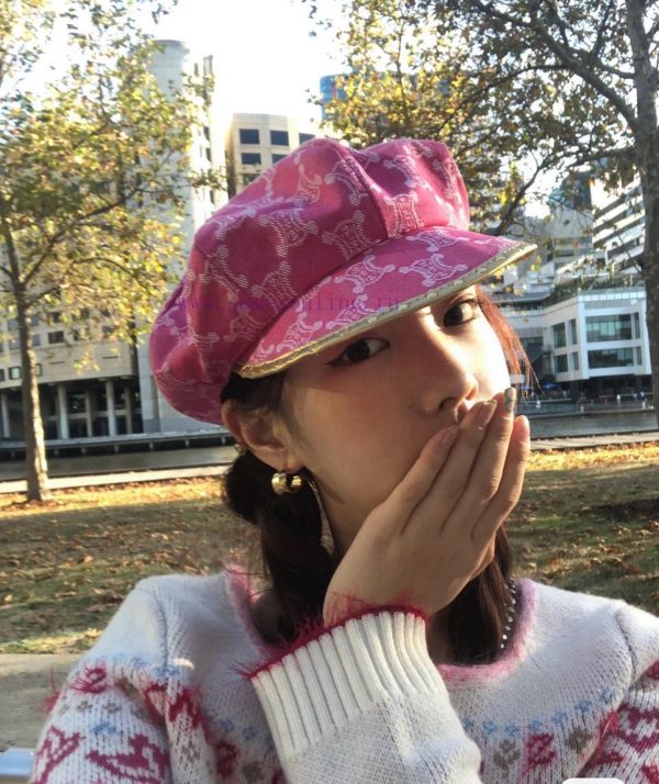Celine's new duck tongue military hat, artist's octagonal hat, official board making, craftevyz78l5g