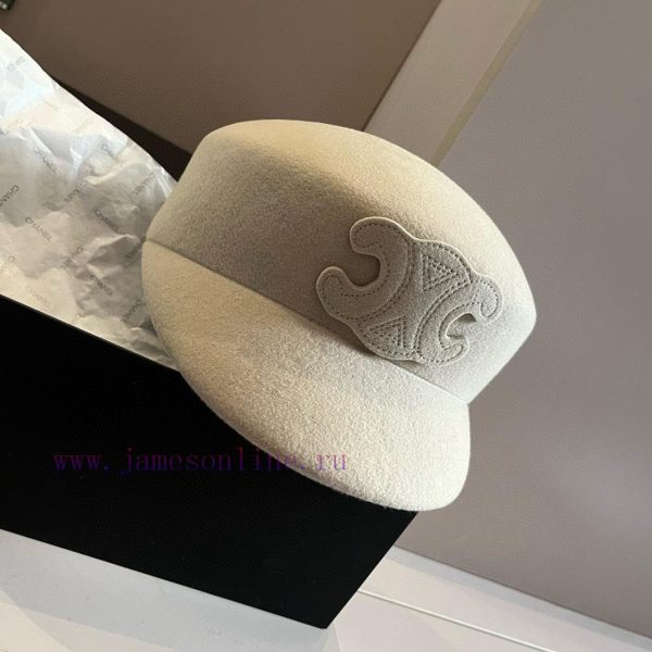 Celine's new wool ducktongue military hat, new style, runway style woolen hat, head circumfer42lanbq - Image 5