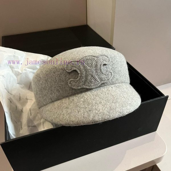 Celine's new wool ducktongue military hat, new style, runway style woolen hat, head circumfem4nmj3o8 - Image 3