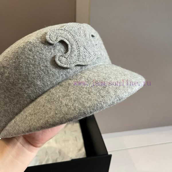 Celine's new wool ducktongue military hat, new style, runway style woolen hat, head circumfem4nmj3o8 - Image 4