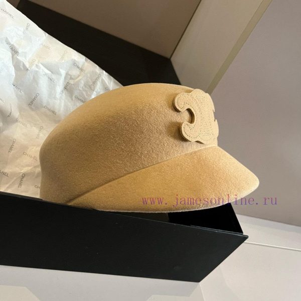 Celine's new wool ducktongue military hat, new style, runway style woolen hat, head circumfeyv54exod - Image 5