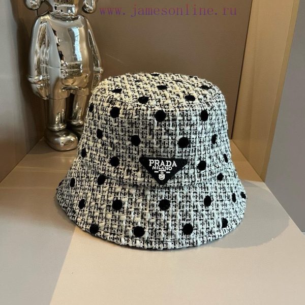 Prada polka dot fisherman hat, wool hat, head circumference 57cmds3r0ds5 - Image 3