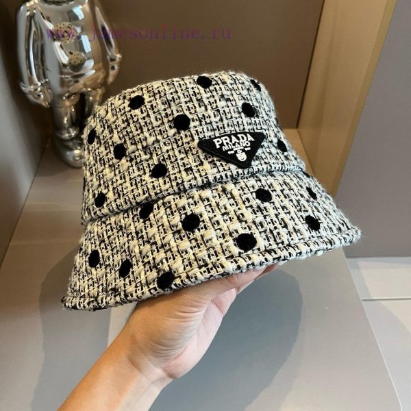 Prada polka dot fisherman hat, wool hat, head circumference 57cmds3r0ds5 - Image 4