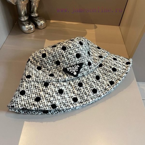 Prada polka dot fisherman hat, wool hat, head circumference 57cmds3r0ds5 - Image 7