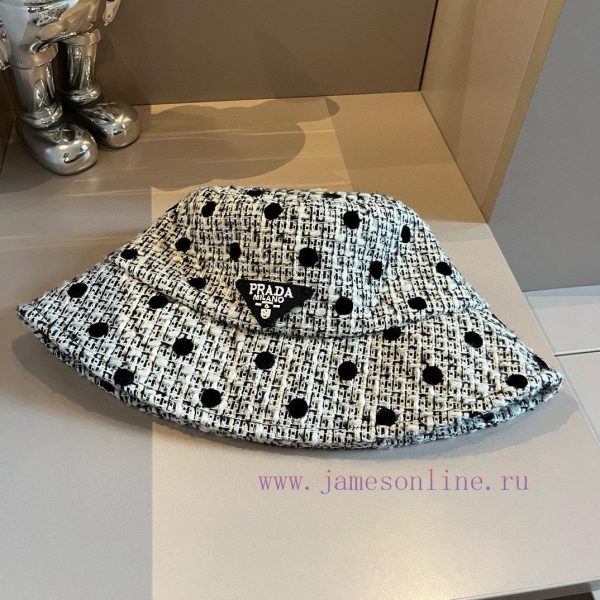 Prada polka dot fisherman hat, wool hat, head circumference 57cmds3r0ds5 - Image 8
