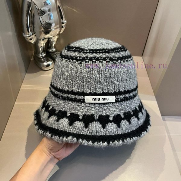 Miumiu's new knitted fisherman hat, simple and versatile item with a head circumference of 596nijykq