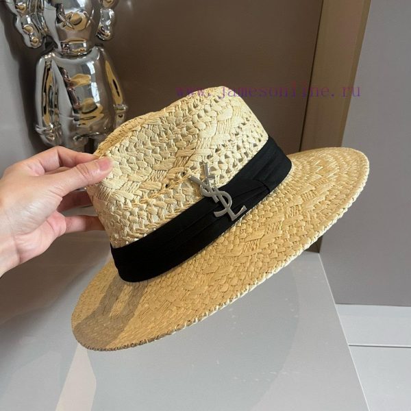YSL Saint Laurent new top hat, made of salted grass, with a head circumference of 57cmyxsdxs7e