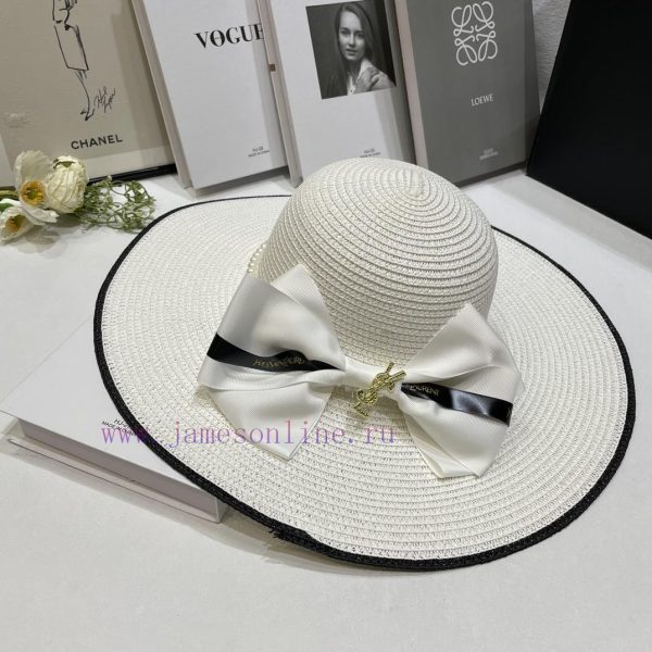 YSL Saint Laurent large brimmed hat 2024 new model with large brimcjllftzp