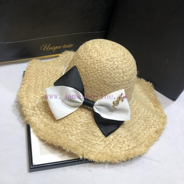 YSL Saint Laurent Lafite Grass Hat 2024 New Wave Lafite Grasszuvblau5