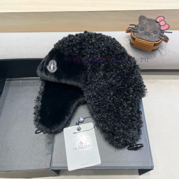 ?Moncler Mengkou sheep curly fur Lei Feng hat for women, winter warmth with thick velvet gwmwl5yq