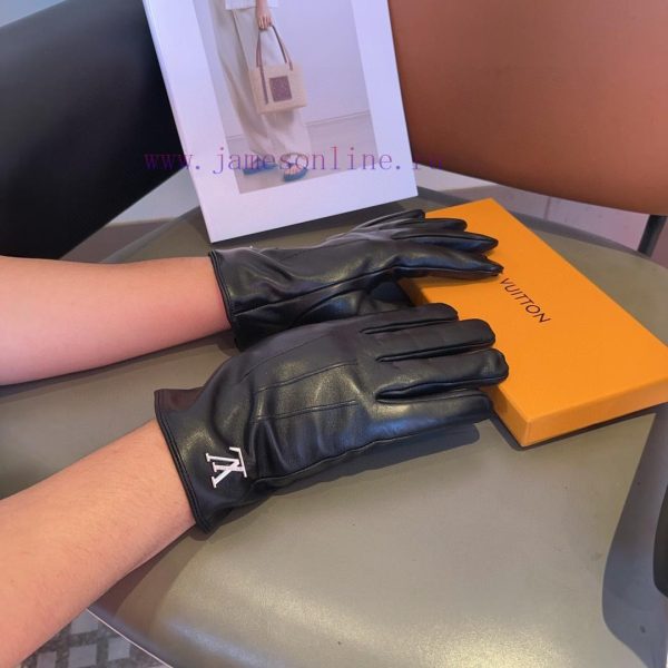 Lv Men's New Product Sheepskin Gloves, Fashionable Gloves, Warm in Autumn and Winter with Veh2ihsu3x