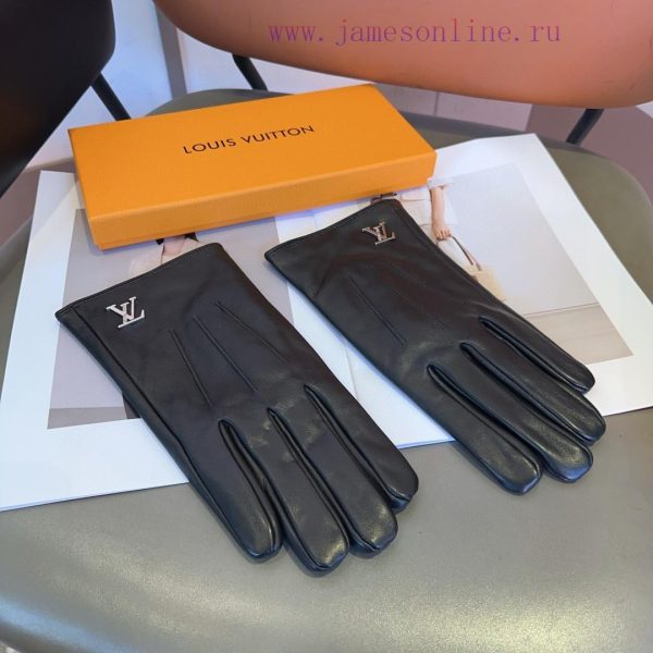 Lv Men's New Product Sheepskin Gloves, Fashionable Gloves, Warm in Autumn and Winter with Veh2ihsu3x - Image 5