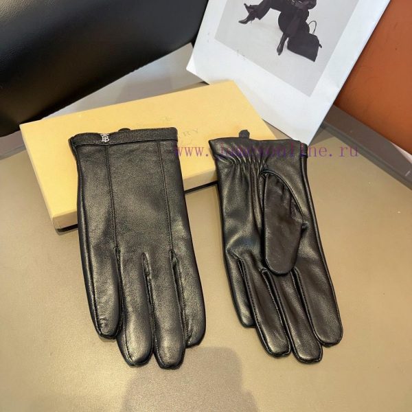 Burberry Men's New Sheepskin Gloves, Fashionable Gloves, Warm in Autumn and Winter with Velvjfv2tyj9 - Image 6
