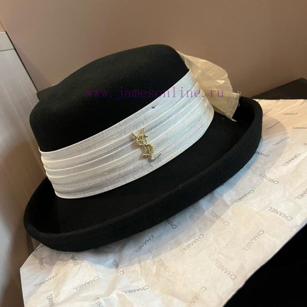 YSL Saint Laurent's new wool top hat for autumn and winter 24, imported linen accessories, 1s4i9iuq8