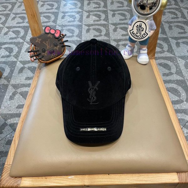 YSL Saint Laurent letter embroidered corduroy baseball cap | Korean styleA simple casual basp4of3n5j