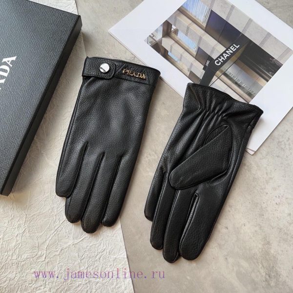 Prada's new sheepskin gloves, fashionable gloves, warm interior for autumn and winter, class6kpi4bpp - Image 5