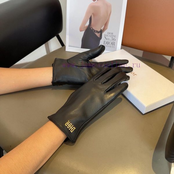 Dior sheepskin gloves, fashionable gloves, warm interior for autumn and winter, classic and fqoh6kmh - Image 3