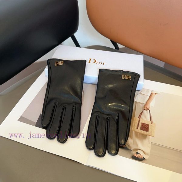 Dior sheepskin gloves, fashionable gloves, warm interior for autumn and winter, classic and fqoh6kmh - Image 4