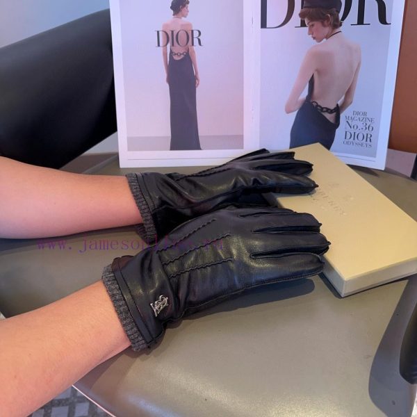 Burberry Men's New Sheepskin Gloves, Fashionable Gloves, Warm in Autumn and Winter with Velviksnviz9