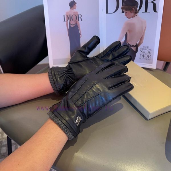 Burberry Men's New Sheepskin Gloves, Fashionable Gloves, Warm in Autumn and Winter with Velviksnviz9 - Image 3