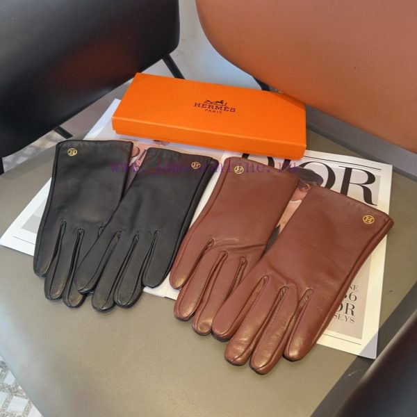 Hermes sheepskin gloves, fashionable gloves, warm interior for autumn and winter, classic antwyp4lis - Image 11