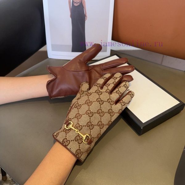 Gucci Sheepskin Gloves, Fashionable Gloves, Warm in Autumn and Winter with Velvet Inner Lini8f5wb3ls - Image 3