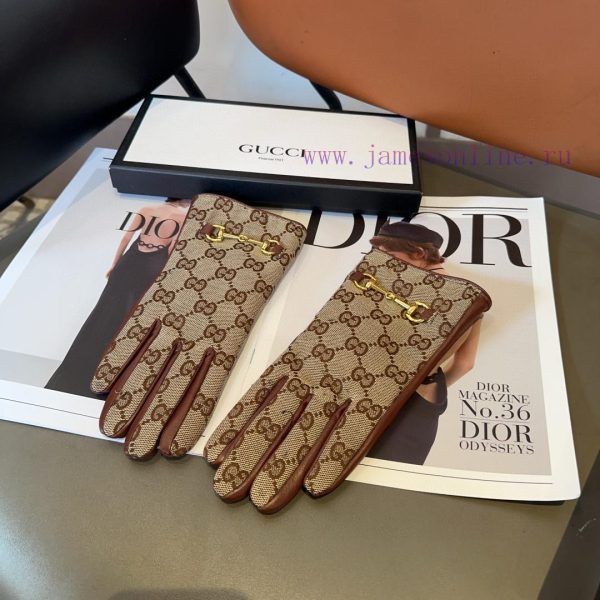 Gucci Sheepskin Gloves, Fashionable Gloves, Warm in Autumn and Winter with Velvet Inner Lini8f5wb3ls - Image 5