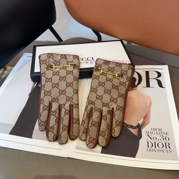 Gucci Sheepskin Gloves, Fashionable Gloves, Warm in Autumn and Winter with Velvet Inner Lini8f5wb3ls - Image 6