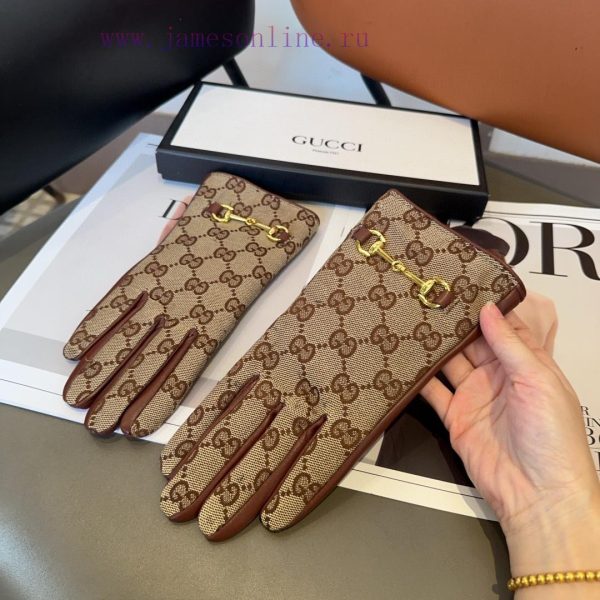 Gucci Sheepskin Gloves, Fashionable Gloves, Warm in Autumn and Winter with Velvet Inner Lini8f5wb3ls - Image 7
