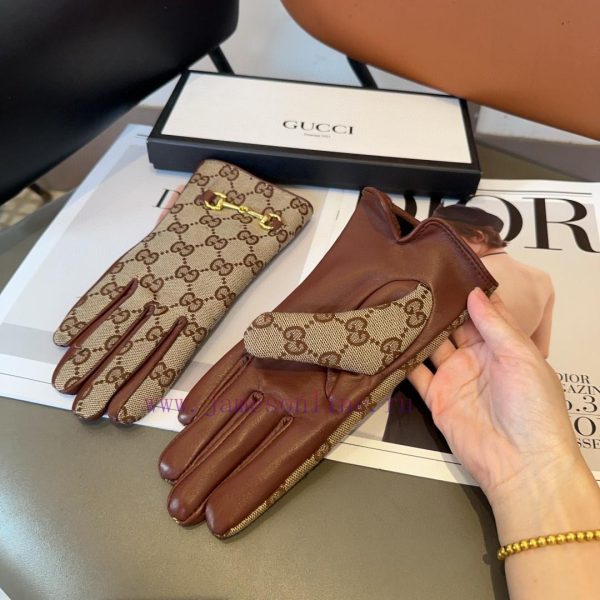 Gucci Sheepskin Gloves, Fashionable Gloves, Warm in Autumn and Winter with Velvet Inner Lini8f5wb3ls - Image 9