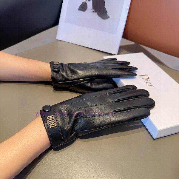 Dior sheepskin gloves, fashionable gloves, warm interior for autumn and winter, classic and fhq49nv2
