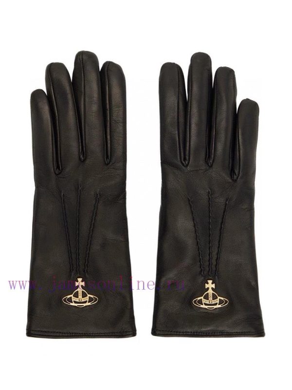 Vivienne Westwood Women's Saturn Brand Leather Gloves Imported Leather Top Official Website ex37nt4g