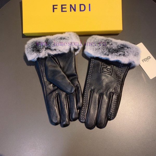 Fendi FENDI2023 Autumn/Winter Lazy Rabbit Hair Sheepskin Embroidered Gloves Phone Touch Scre46z6oh1x - Image 10