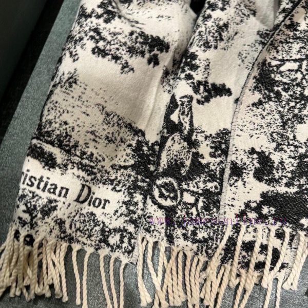 This Sauvage printed scarf reinterprets Dior's classic pattern with carefully crafted cashmeuxlasvhx - Image 10