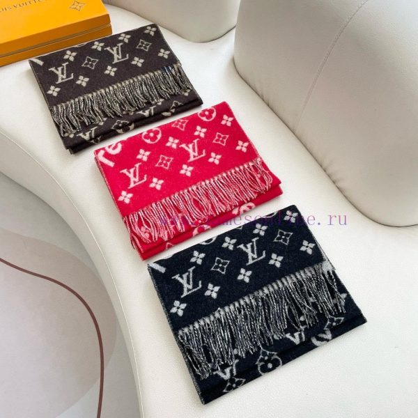 The best Superme super soft and sticky LV Supreme LV co branded scarf Red to Half the Sky ️ k7mjoqyu - Image 3