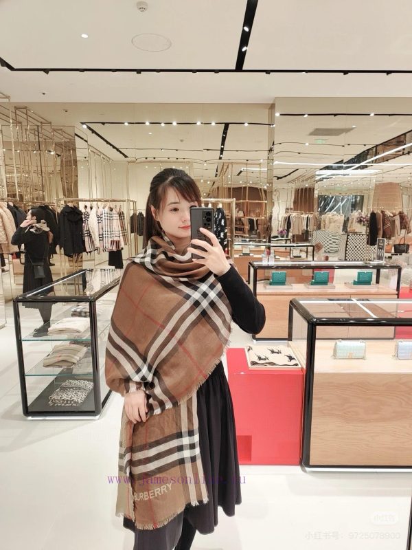 BBR double-sided dual-purpose plaid silk wool blended scarf productSilk wool blend scarf, li5vgl5zjk