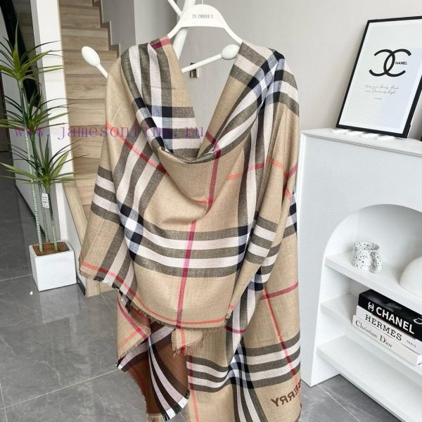 BBR double-sided dual-purpose plaid silk wool blended scarf productSilk wool blend scarf, li5vgl5zjk - Image 8