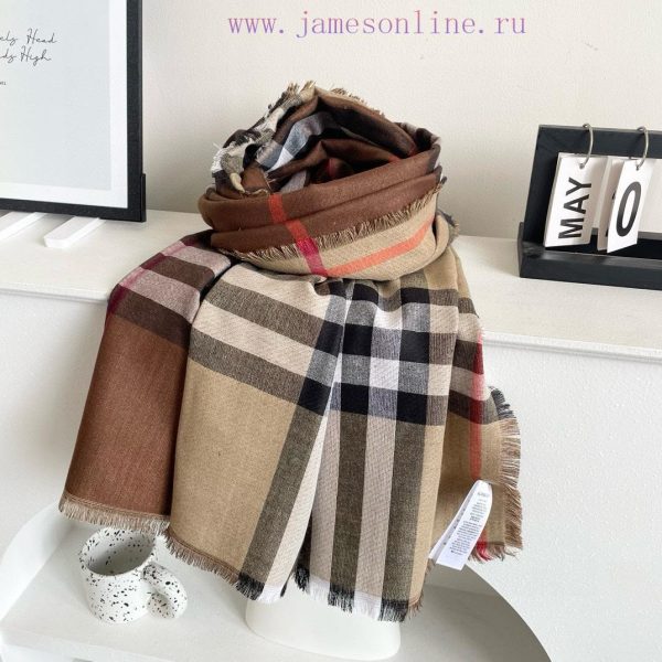 BBR double-sided dual-purpose plaid silk wool blended scarf productSilk wool blend scarf, li5vgl5zjk - Image 9